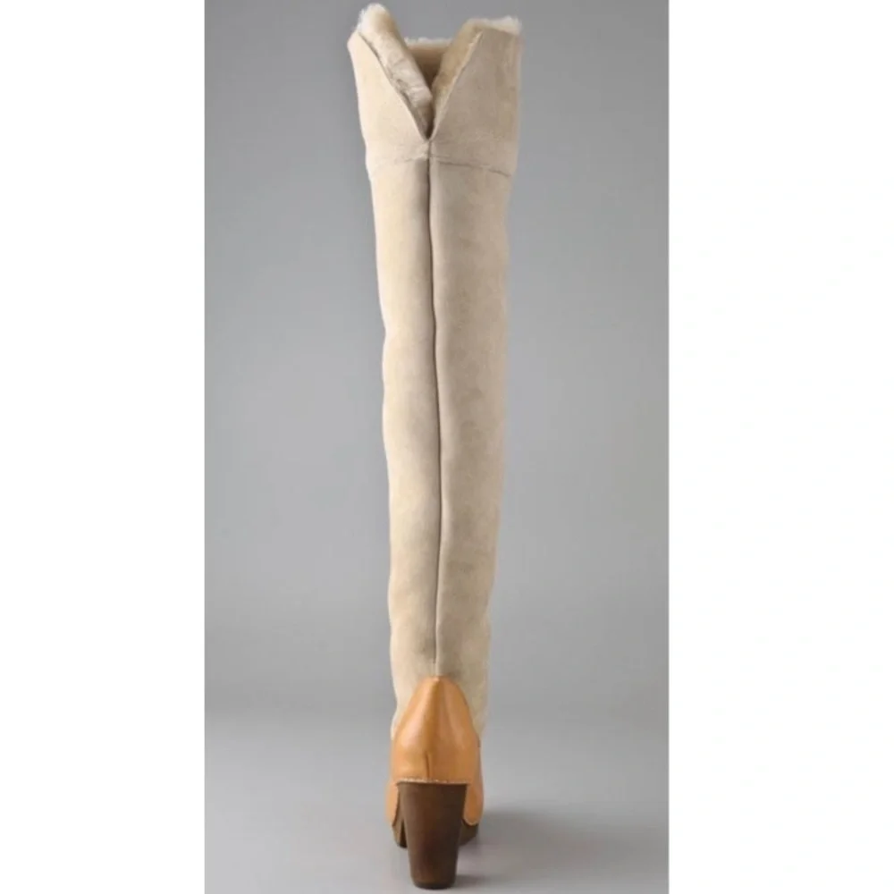 Jeffrey Campbell WOODIES BOGART Over the Knee Shearling Boot - Picture 2 of 16